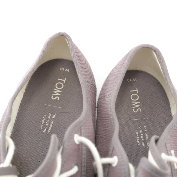 Toms Womens Camel Sneaker Size 10 Heritage Gray Canvas Low Top Comfy Lace-Up - Picture 10 of 12